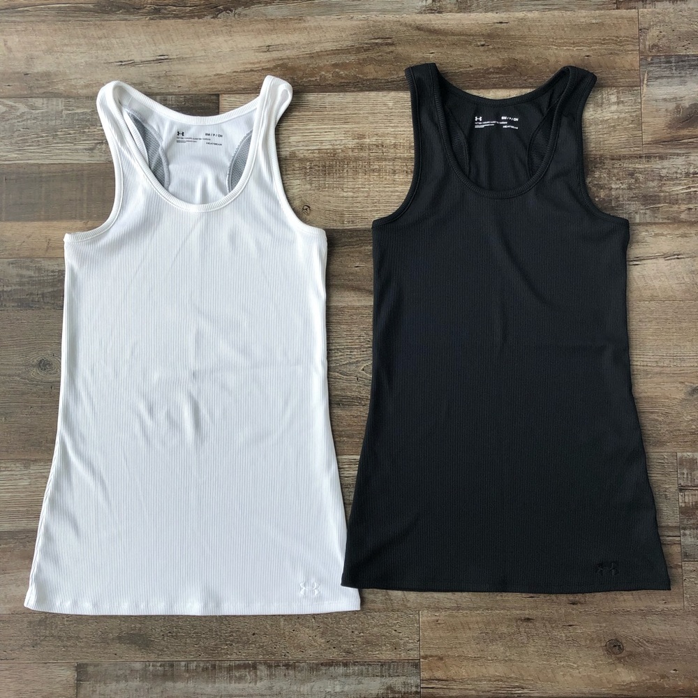 Under Armour Fitted Heat Gear Racerback Tanks (2!)